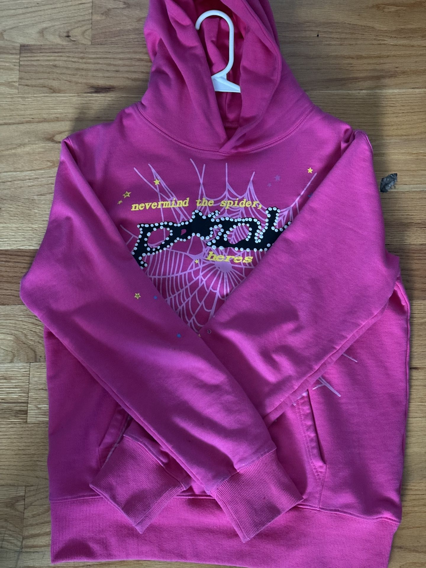 Pink Sp5der Hoodie Size S