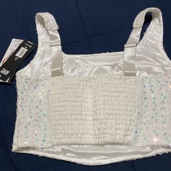 White Mini Set Skirt  Brand New Size 3