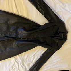Faux leather trench coat size M