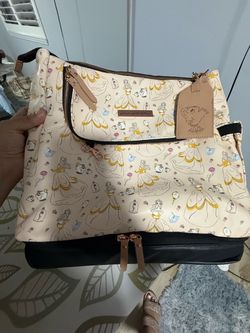 PETUNIA PICKLE BOTTOM BEAUTY AND THE BEAST DIAPER BAG