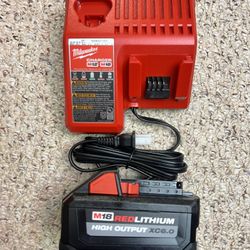 *NEW* Milwaukee M18 18-volt 6.0Ah High Output Battery And M18/m12 Charger