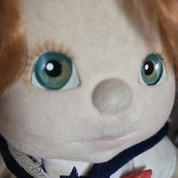 Vintage 1980s My Child Doll Red Hair,  Green Eyes
