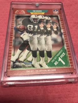 Vintage Oakland Raiders Tim Brown 1989 Pro Set Rc Card 3-D Hand Made