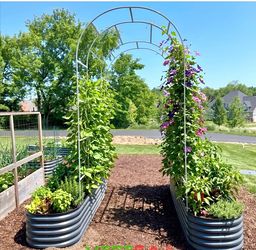 6x3x1 ft;2-Pcs pack;Stainless Steel Raised Garden Beds, Silver