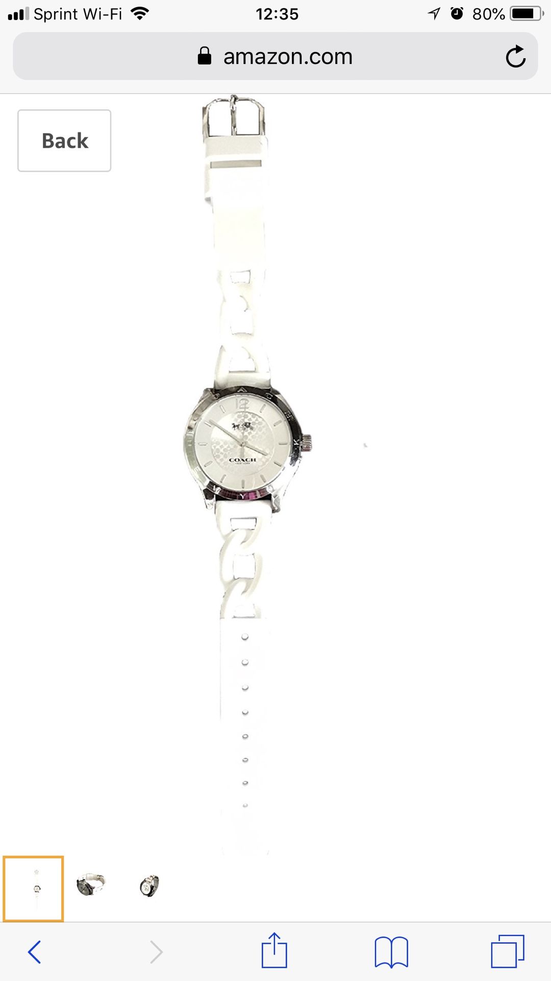 Coach maddy braided rubber hotsell strap watch