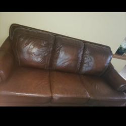 Leather Brown sofa