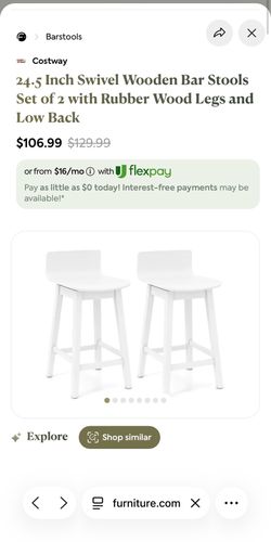 Bar stool set of 2
