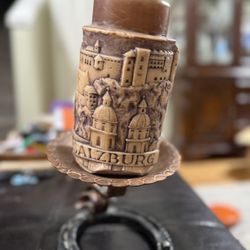 Carved Candle From Salzburg Austria. 