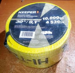 Brand New Heavy Duty 4” x 30’ Vehicle Recovery Tow Strap 10,000 LB Capacity