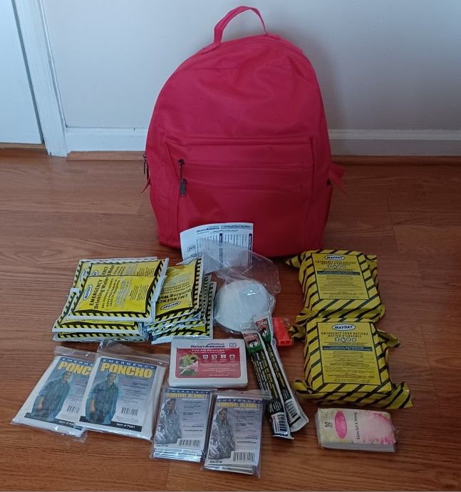 72 Hour Emergency Kit, 2-Person, 3-Day Backpack