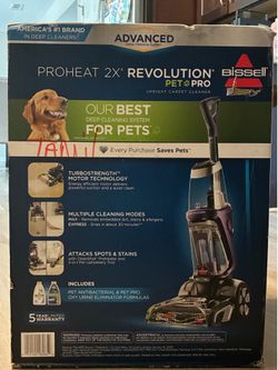 Bissell proheat revolution pet pro carpet cleaner