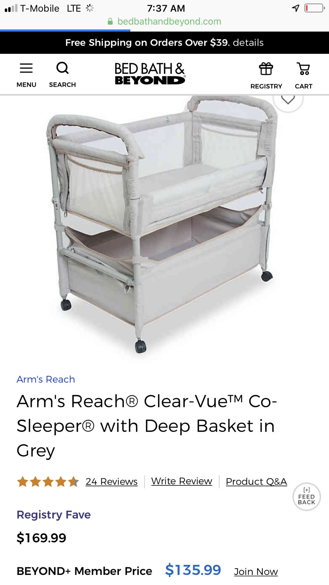 Co sleeper/ bassinet