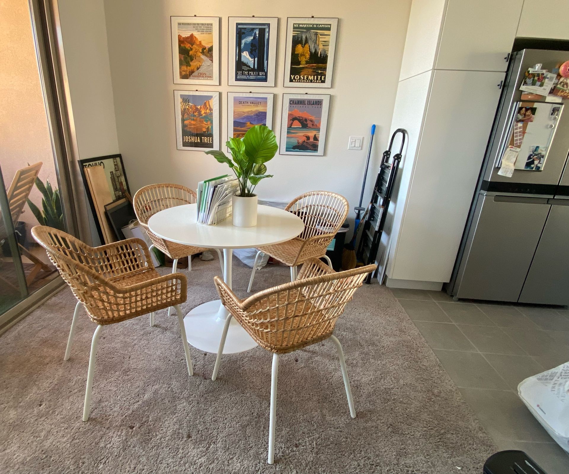 4 Rattan/White NILSOVE IKEA Chairs