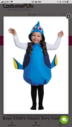 Boys Child's Classic Dory Costume - One Size for Halloween