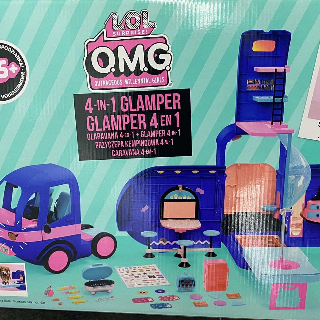 LOL Surprise 4-in-1 Glamper Fashion Camper Van Electric Blue Accesories  Slide