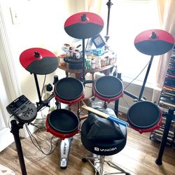  Alesis Electronic Drumset With Headphones And Drum Stool