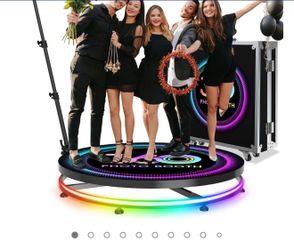 360 Photo Booth Platform with RGB LED Lighting