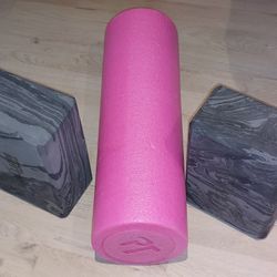 Foam Exercise Roller 2 Yoga Blocks