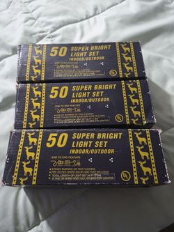 Vintage 50 Super Bright Mini Light Set Clear Indoor/Outdoor