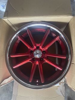 THREE (3) Asanti Wheels Red 20x10.5