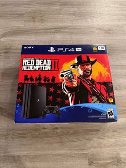 Like New PS4 Pro Jet Black 1TB Red Dead Redemption 2 Bundle