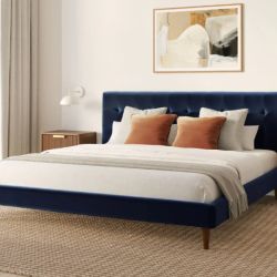 NEW IN BOX! Article Sven Tufted Velvet King Bed Frame - Delivery Available