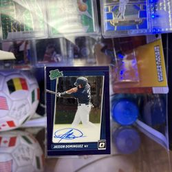 2021 Panini Donruss Optic Purple Prizm /15 Jasson Dominguez #RPS-JD Auto