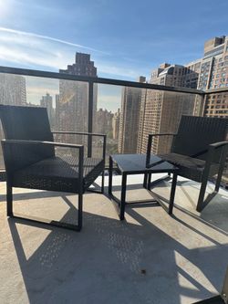 Patio chairs and table