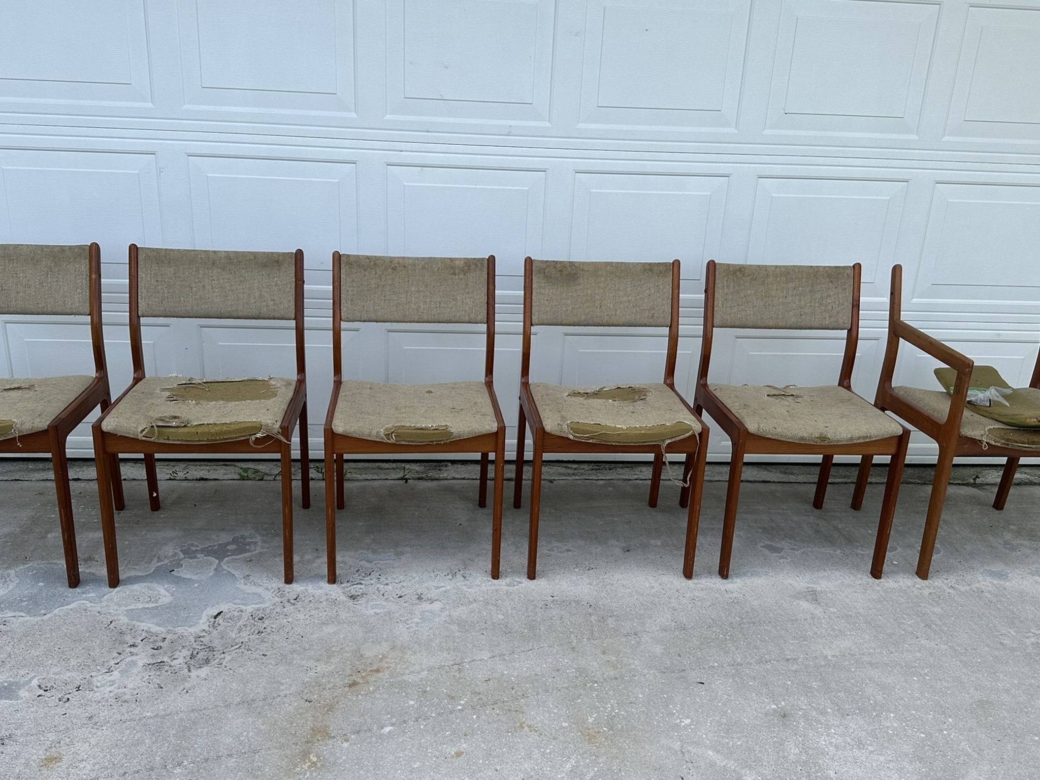 6 Scandinavian Modern Teak Chairs