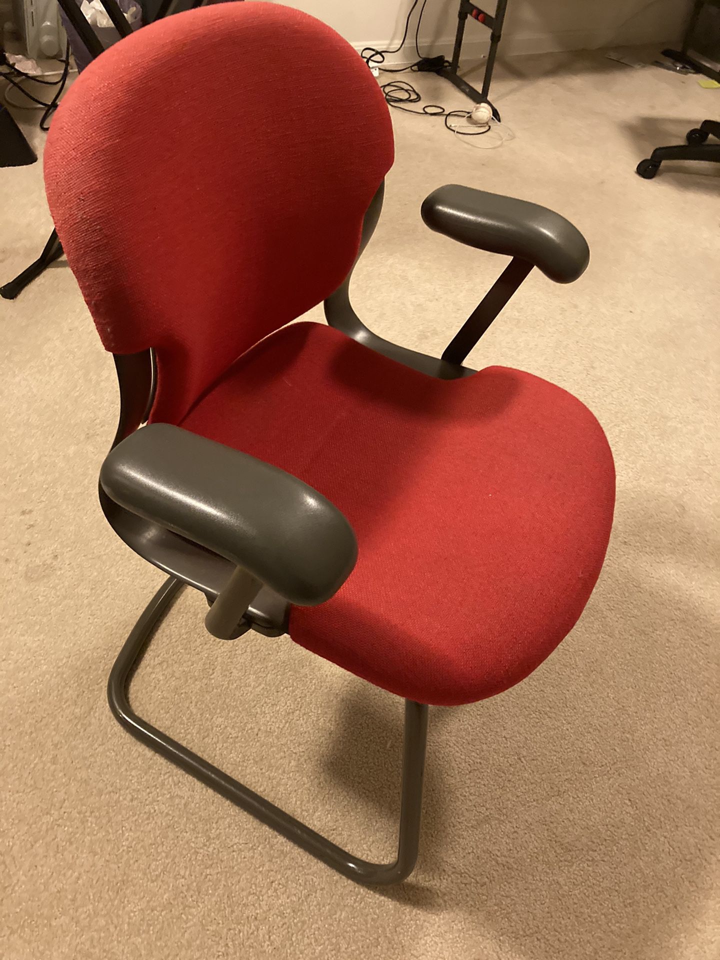 Soft Red office chair gently used