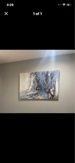 Abstract blue wall decor