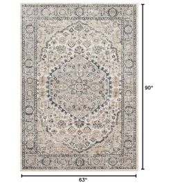 Loloi Teagan Collection Natural/Lt. Grey 5'-3" x 7'-6" 