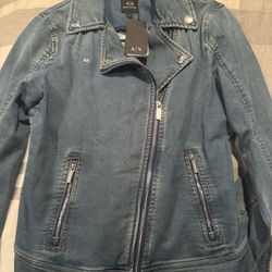 armani jean jacket size small women