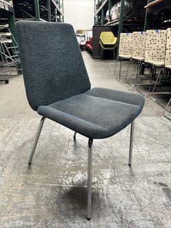 Keilhauer Cahoots Armless Side Chair (Blue/Chrome)