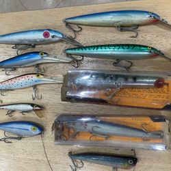 10 Rapala, Cotton Cordell, Big Mac, Etc. Fishing Lures For Sale