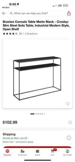Console Table -  Black & White (retails $105)