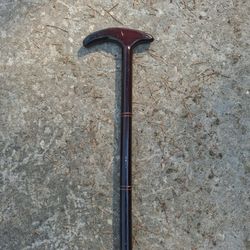 Dark Wood Walking Cane with T-Handle