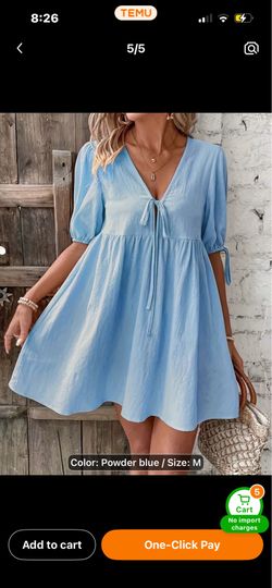 Powder blue summer dress Size M