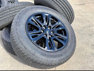 FREE INSTALL 4X 20" OEM Black 2026 Ford F150 Wheels Hankook A/T 275/60/20 99% Expedition