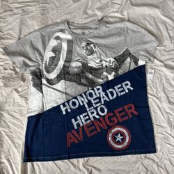 Disney Parks Marvel Avengers Captain America Honor Leader Hero T Shirt Brand New NWT Size Xxl