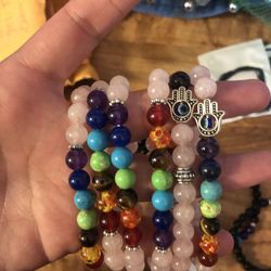 Rose quarts chakra bracelets