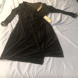Night Dress New Black Velour Only $77.00