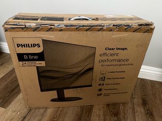 Brand New Philips B Line 241B8QJEB 24" IPS Widescreen Monitor with Built-in Speakers