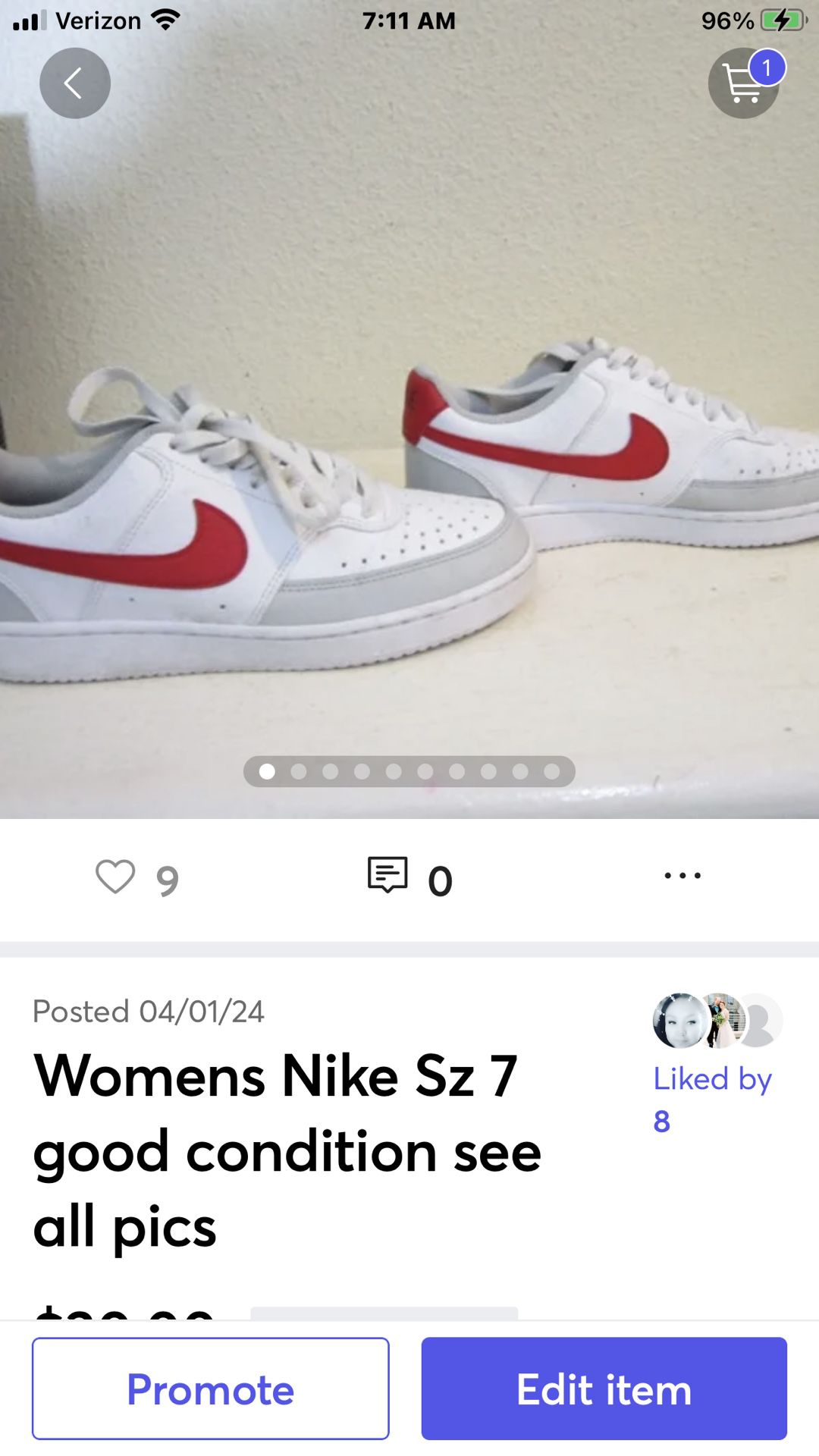 Womens Nike Shoes Sz 7