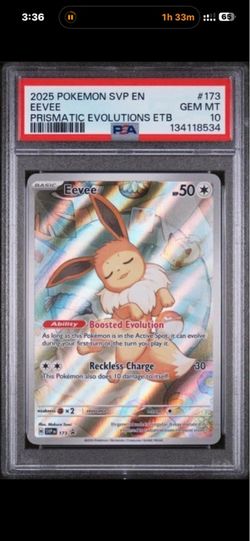 2025 POKEMON SVP EN-SV BLACK STAR PROMO #173 EEVEE PSA 10