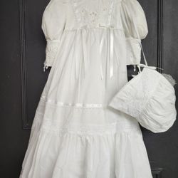 100% Cotton Girls Christening & Baptismal gown,perfect for any special occasion