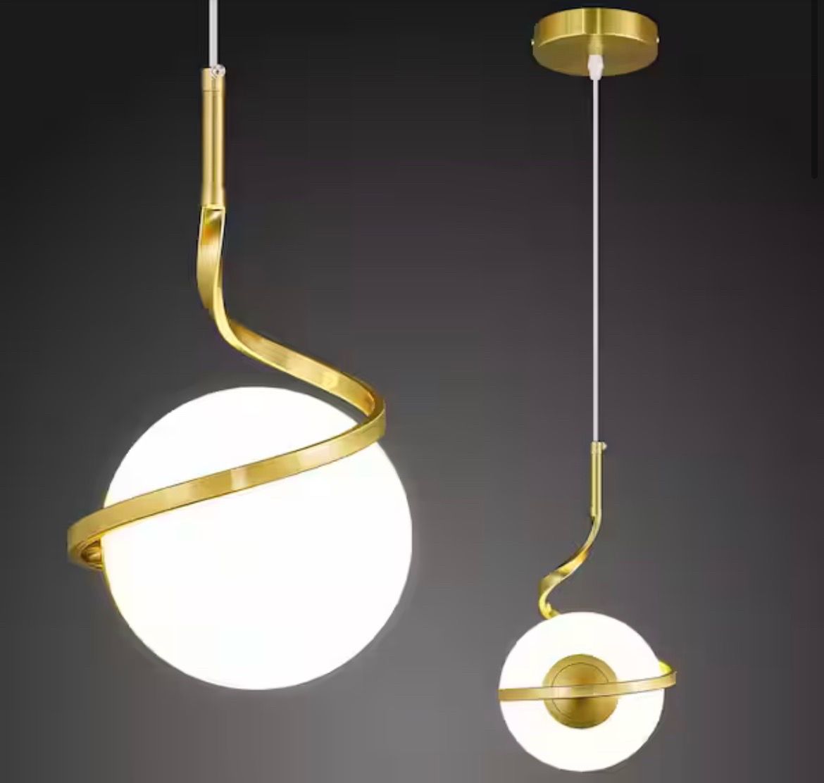 Gold Globe Pendant Light Fixture