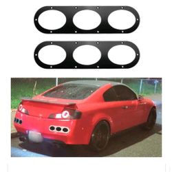 2pc JDM Universal Car Aluminium Rear Bumper Air  Diffuser 