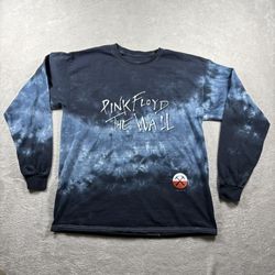 Vintage Liquid Blue Pink Floyd Concert The Wall Men’s L Tie Dye T-Shirt #867