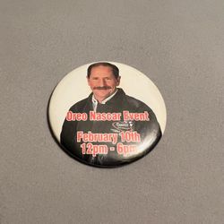 2001 Dale Earnhardt Sr. Official Oreo NASCAR Event Button Pin February 10th, 2001